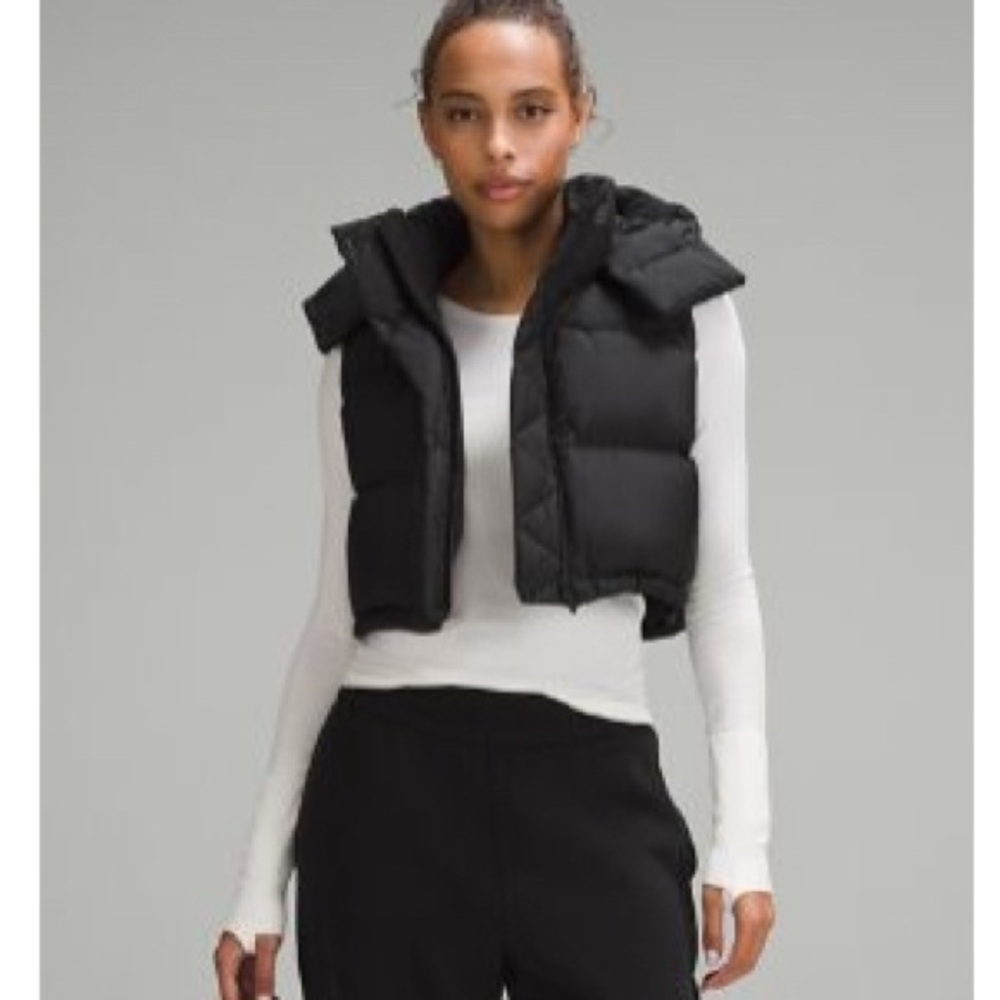 Lululemon Cropped Black Puffer Vest